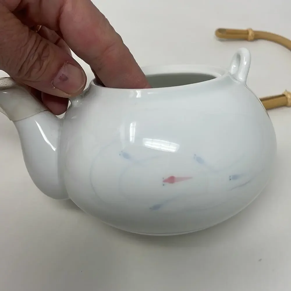 Vintage 80’s Japanese porcelain Dobin kyusu sake/tea set
